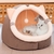 Cama de gato quente Almofada dobrável Tenda de dormir fechada para animais de estimação Macio lavável para cães