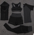Imagem do Calças de cintura alta + shorts + sutiã + camiseta + casacos roupas esportivas femininas 5 PCS conjunto