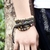 Pulseira Tecer Cuff Beads Couro - LOUBOTOU - loja online
