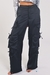 CALÇA CARGO SATIN PRETA - Bothé
