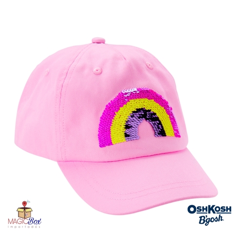 Boné OshKosh com lantejoulas flip arco-íris