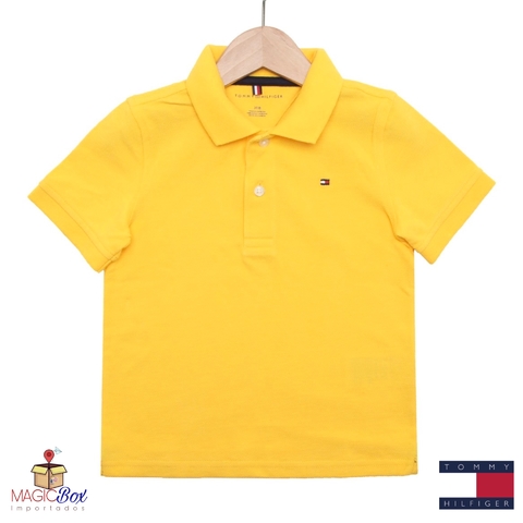 Polo Tommy Hilfiger infantil amarelo