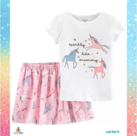Conjuntinho Carters saia unicornio