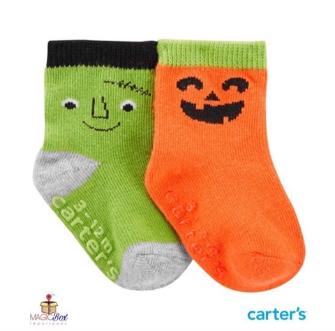 kit com 2 pares de meias Carters - Halloween