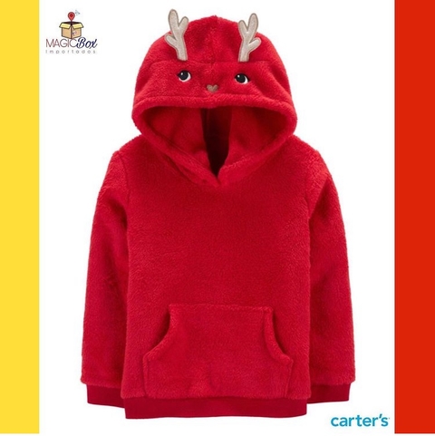 Casaco Carter’s peluciado vermelho