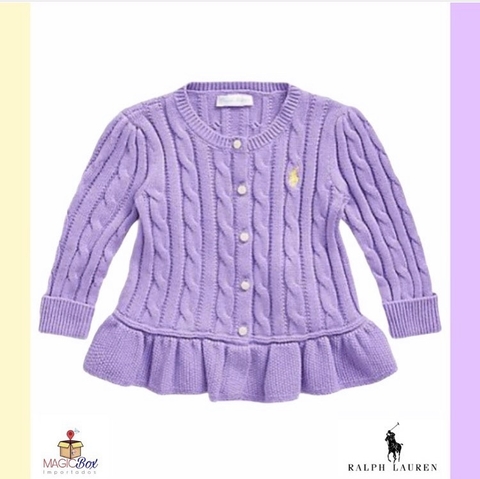 Cardigan Polo Ralph Lauren lilás