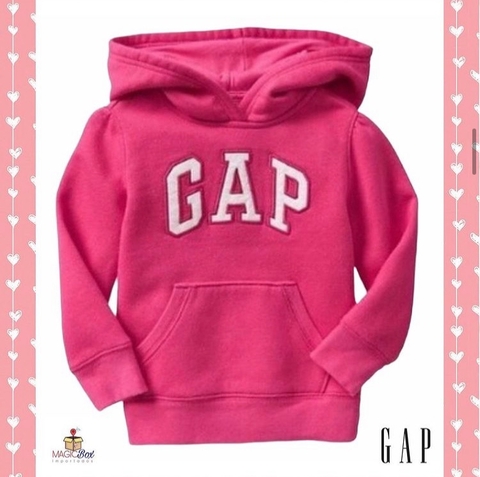 Moletom GAP com capuz rosa