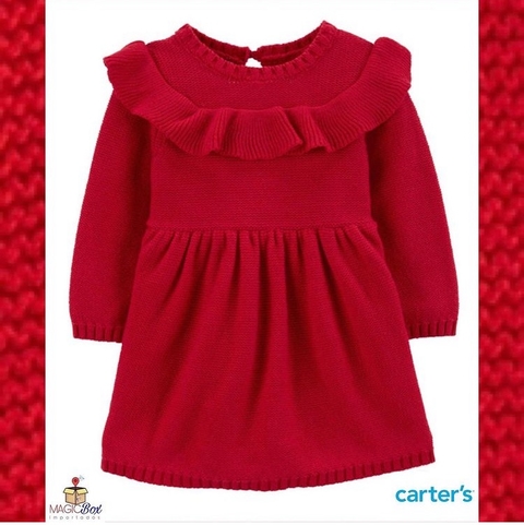 Vestido Carter’s de lãzinha vermelho