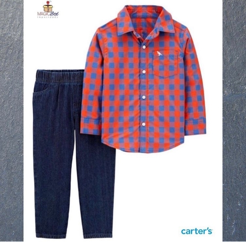 Conjuntinho Carter’s camisa social e jeans