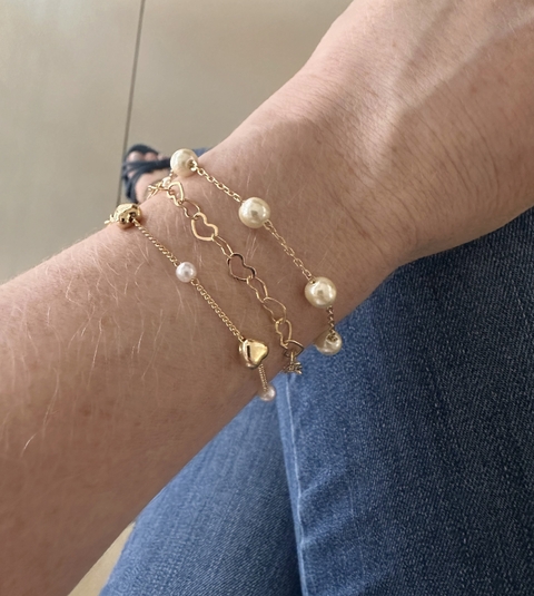 Pulseira Pérola Banhada a Ouro 18k - comprar online