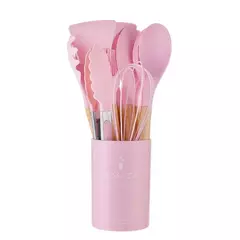 Conjunto de Silicone com Cabo de Madeira - comprar online