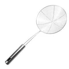 Skimmer Oval de Aço inoxidável Filtro de Malha - Utensilios do Brasil