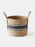 Canasto Franja 32x25 cm Natural y Negro - comprar online