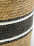 Canasto Franja 37x30 cm Natural y Negro - Intrenda