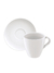 Taza y plato de capuchino 200ml blanco x6 - comprar online