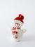 Adorno Colgante Navideño Muñeco de Nieve Blanco 12 Cm