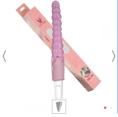 VIBRADOR BASTÃO COM CAPA ESCALONADA REMOVÍVEL RETO