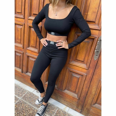 SET algodón con lycra NEGRO