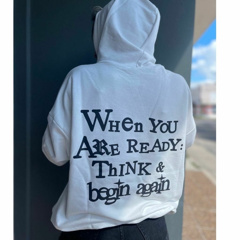 Maxi Buzo algodon rustico START OVER CREMA