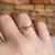 Anel Folhas de Louro com Zircônias, Banhado em Ouro 18k