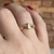 Anel Duplo, Banhado em Ouro 18k, com Zircônias