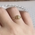 Anel Trevo de Quatro Folhas, com Zircônias, Banhado em Ouro 18k