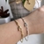 Pulseira com Fecho Coração, Banhada em Ouro 18k