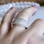 Anel Luxo Prata, com Microzircônias Cravejadas