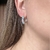 Brinco Argola, com Zircônias Coloridas, Banhado em Prata