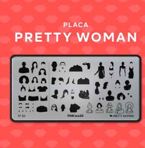 Placa de Stamping Pretty Woman Pink Mask