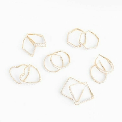 Aros Argollas con Perlas