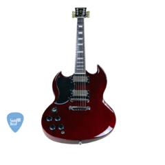 VINTAGE VS6 SG G400 Cherry Guitarra Electrica Zurdos + Wilkinson + Grover - tienda online