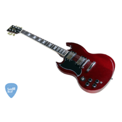 VINTAGE VS6 SG G400 Cherry Guitarra Electrica Zurdos + Wilkinson + Grover - comprar online