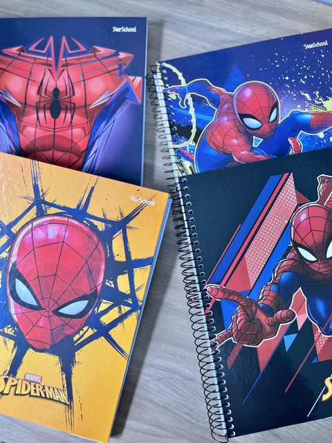 Caderno Espiral Universitário Homem aranha - 1 Matéria