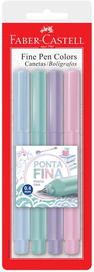 Caneta Fine Pen Colors 0.4mm Pastel Faber-Castell