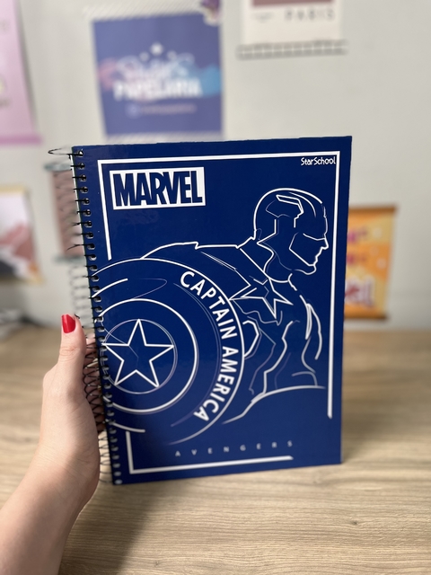 Caderno 10 matérias Vingadores Avengers 160 Folhas