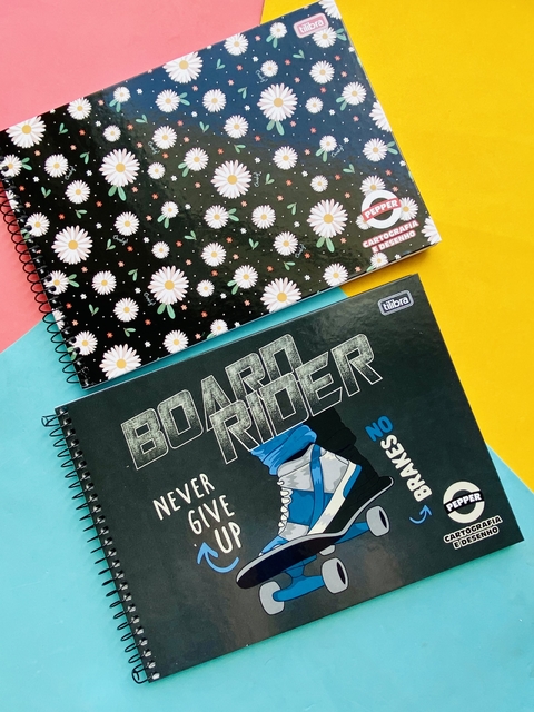 Caderno de desenho sem pauta Pepper masculino ou feminino Tilibra - comprar online