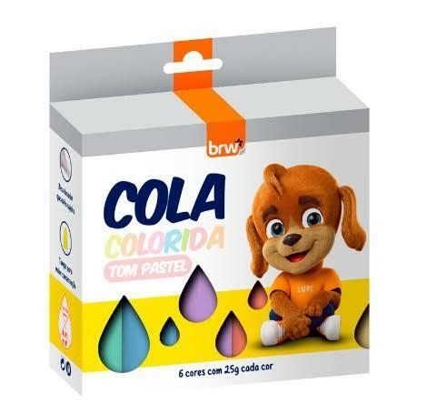 Cola Colorida 25g c/ 06und Pastel BRW