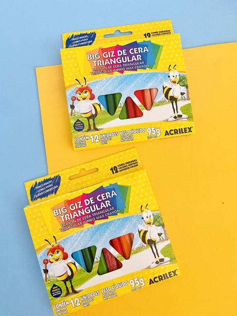 Big Giz Cera Triangular 12 Cor - Acrilex