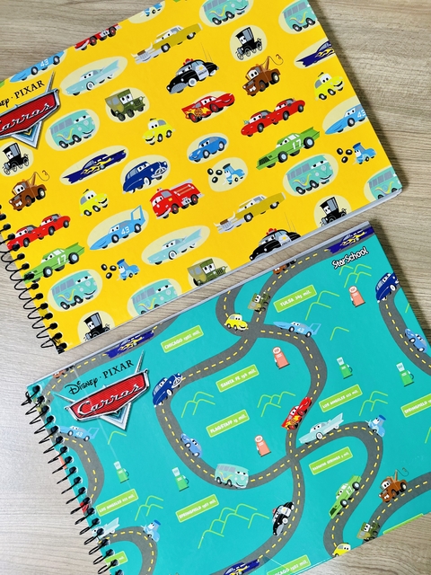 Caderno de desenho cartografia Carros Disney
