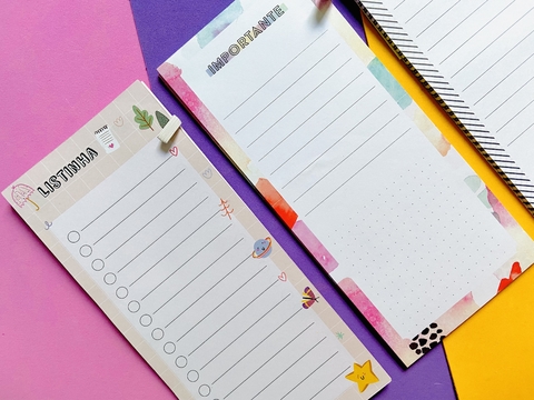 Bloco de anotações com imã