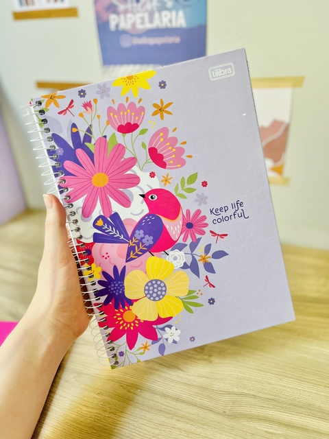 CADERNO UNIVERSITÁRIO 10 MATÉRIAS CHARME 160 FOLHAS