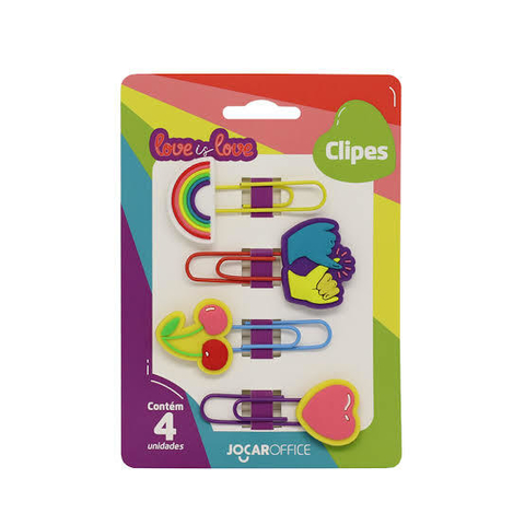 Clips love is love - Leonora 4 unidades
