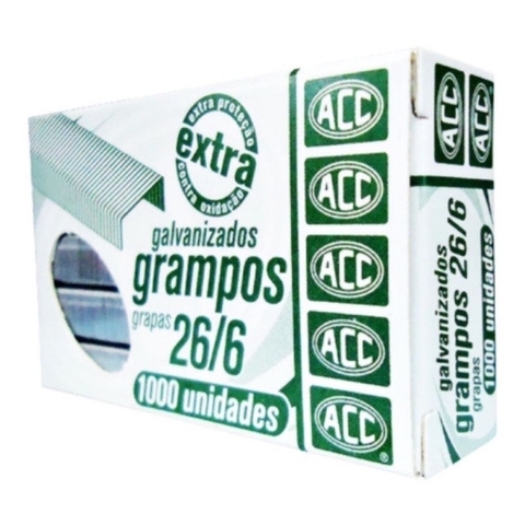 ￼caixa de Grampo 26/6 1.000 Galvanizado Acc