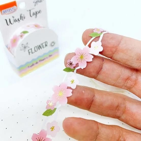 WASHI TAPE FLOWER BRW
