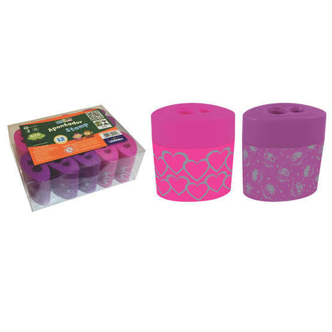 Apontador Duplo Stamp com depósito Leonora Léo e leo