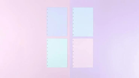 Refil Candy Colors Linha Branca Caderno inteligente