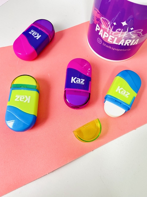 Apontador coletor com Borracha Kaz