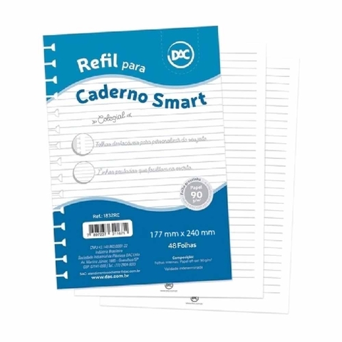 Refil Caderno Smart Colegial Dac 48 Folhas