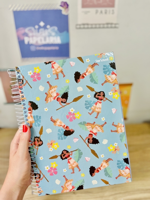 Caderno Moana universitário 10 matérias